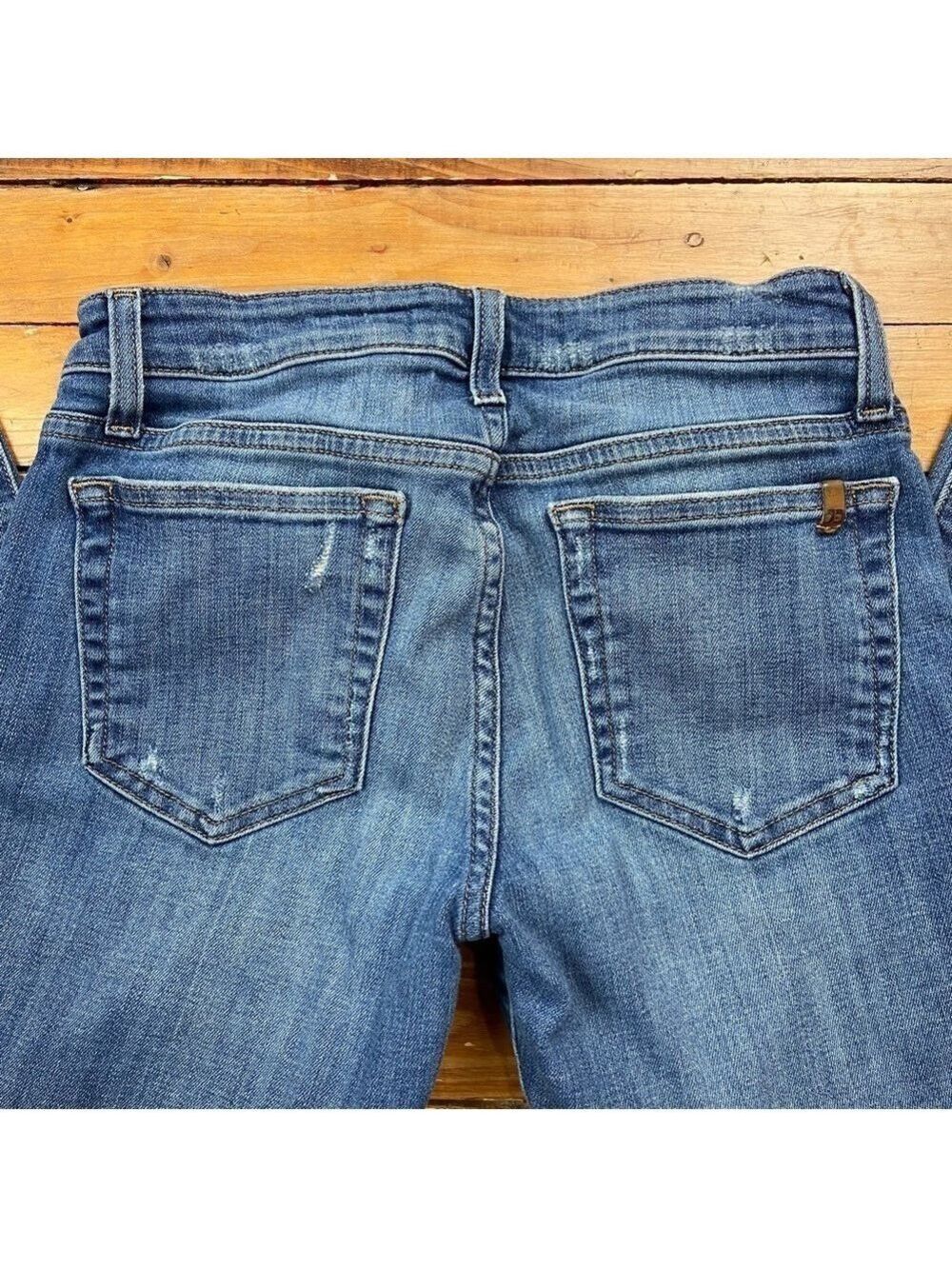 Joe’s jeans blue mid rise waist skinny distressed ripped denim stretchy size 26 - Picture 7 of 16
